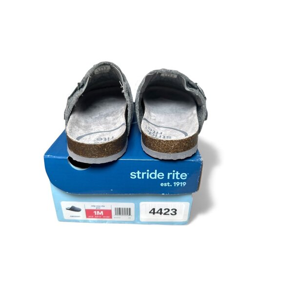 Stride Rite Cozy Felt Textured Rite Kids Clog Slippers Textile Size 1 Washable - Picture 9 of 11